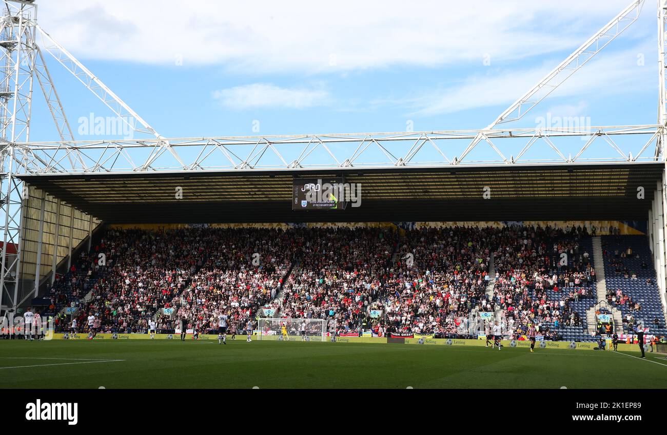 Players and fans sing the national anthem ahead of the Sky Bet Championship  match at Deepdale Stadium, Preston. Picture date: Monday May 8, 2023 Stock  Photo - Alamy