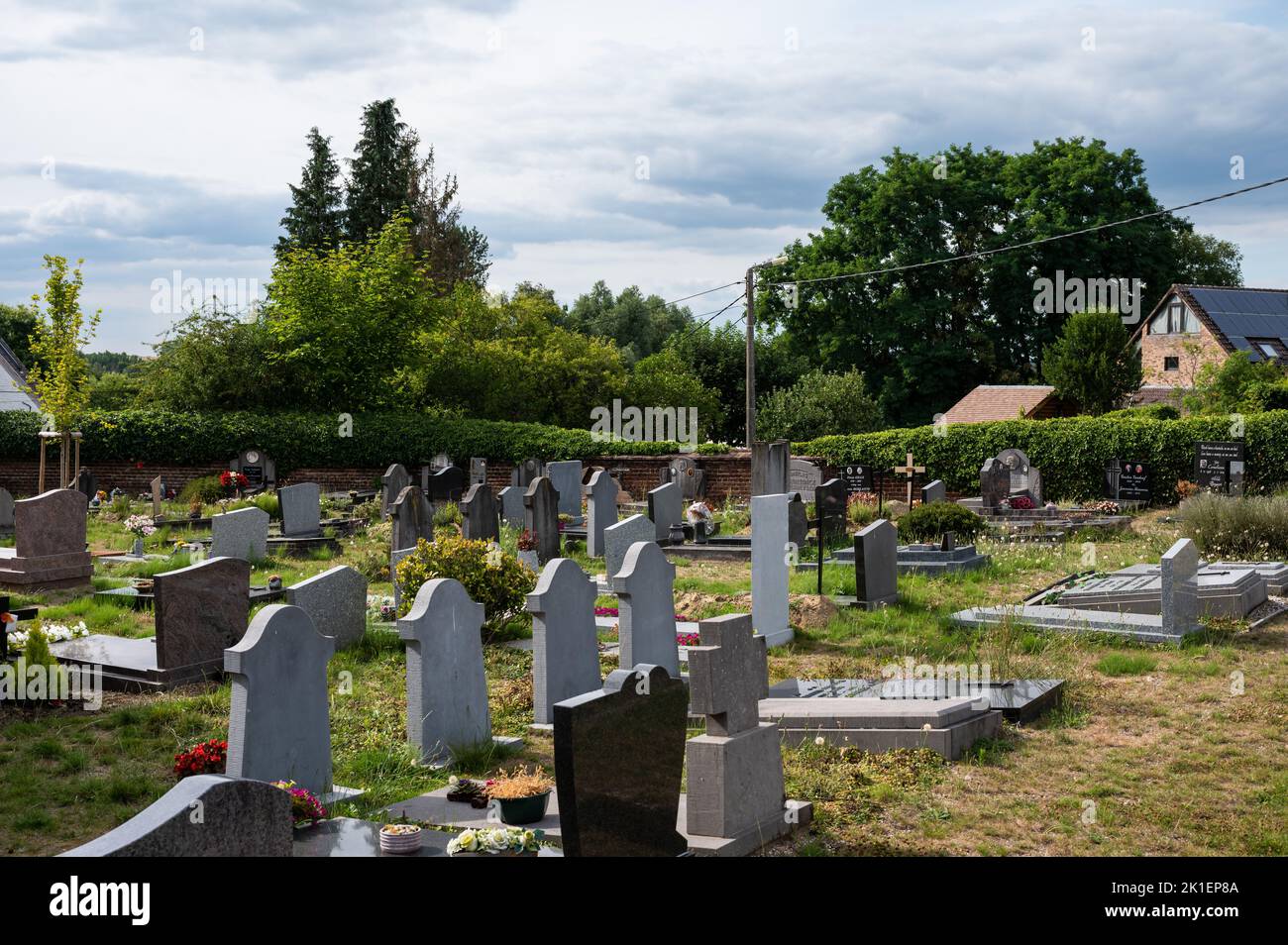 OudHeverlee, Flemish Brabant, Belgium 08 21 2022 Abandonned grave
