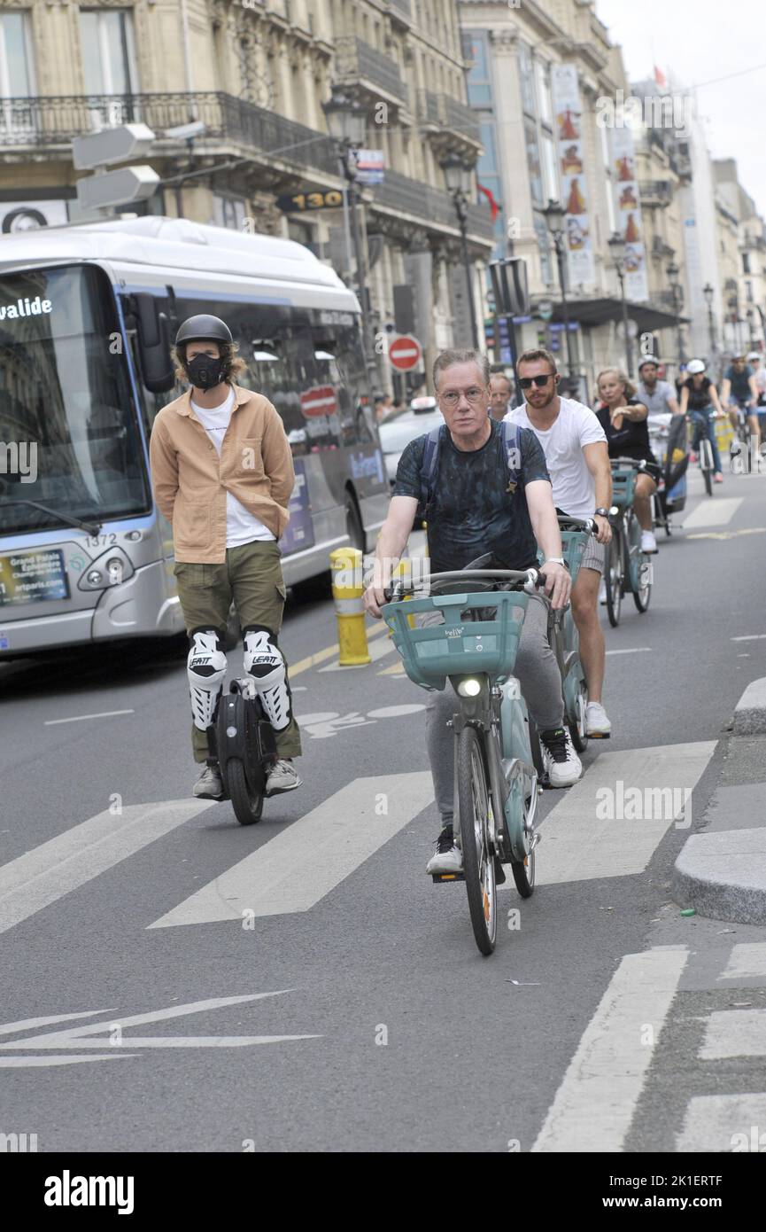 FRANCE. PARIS (75) PARISIANS ON BICYCLES DURING THE DAY WITHOUT CAR (SEPTEMBER 19th 2021) Stock Photo