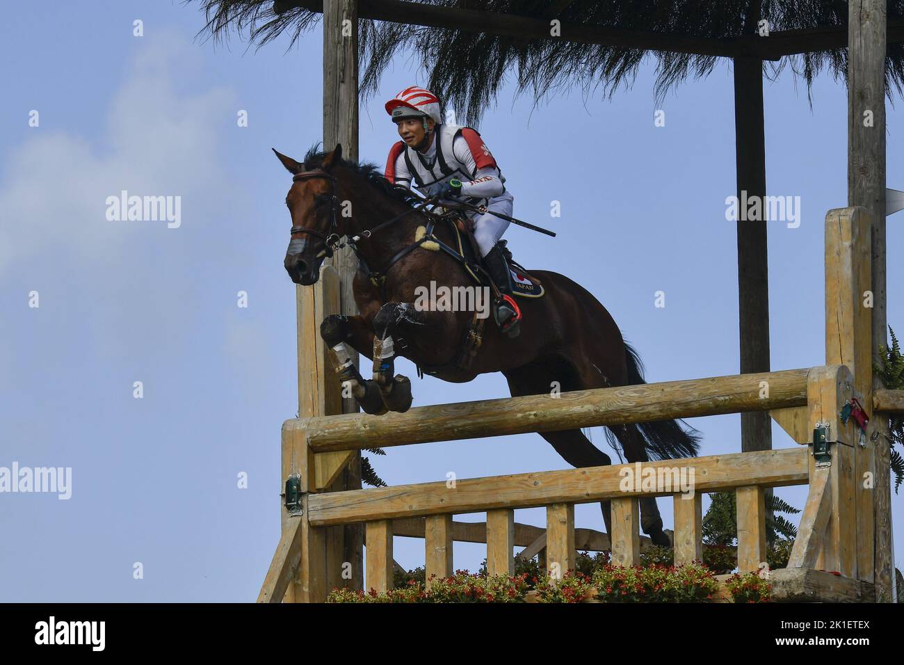Toshiyuki Tanaka (JPN) riding Swiper JRA during the crosscountry