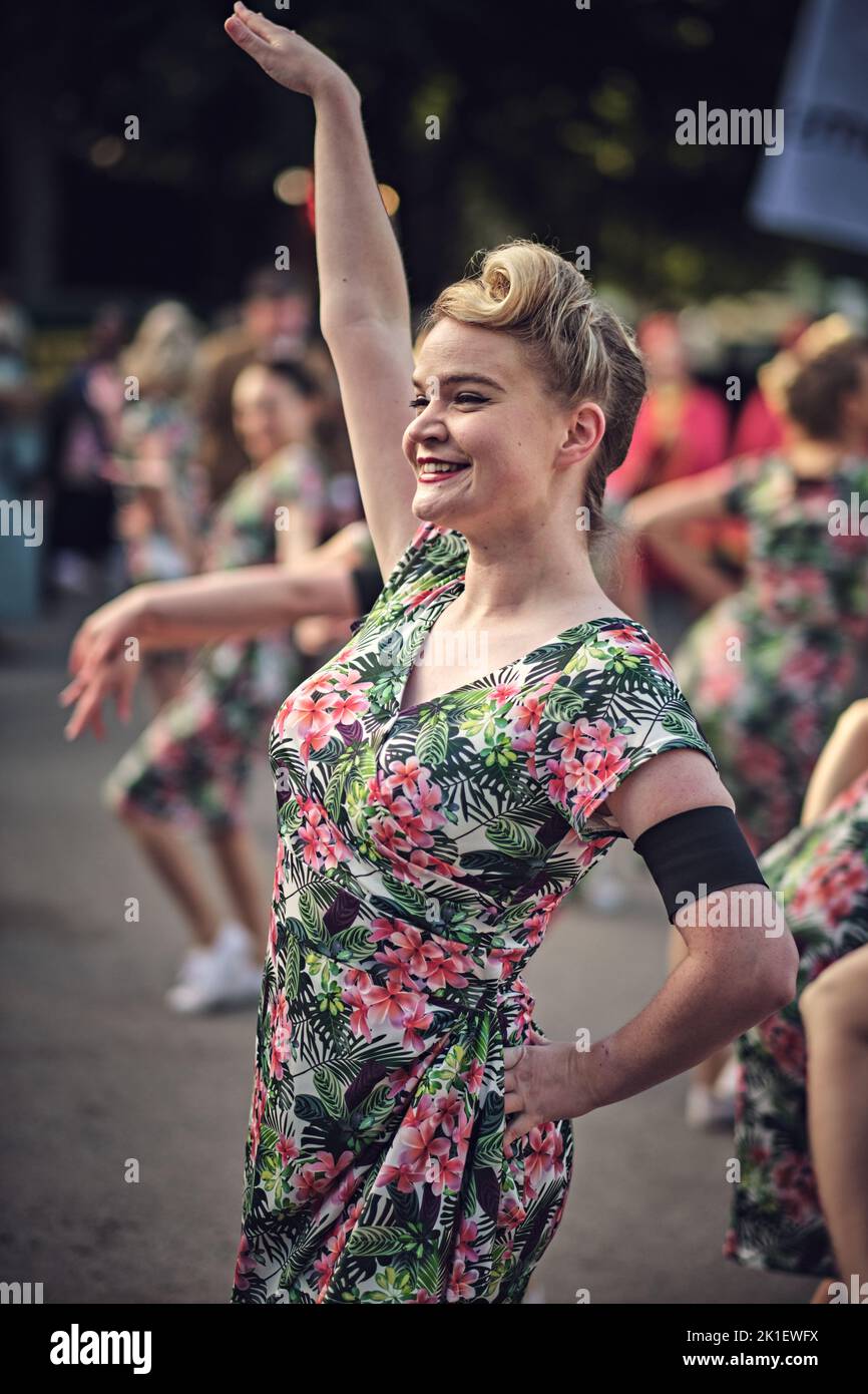 Goodwood, Chichester, UK. 18th Sep, 2022. People of Goodwood Revival during the 2022 Goodwood Revival ( Credit: Gergo Toth/Alamy Live News Stock Photo
