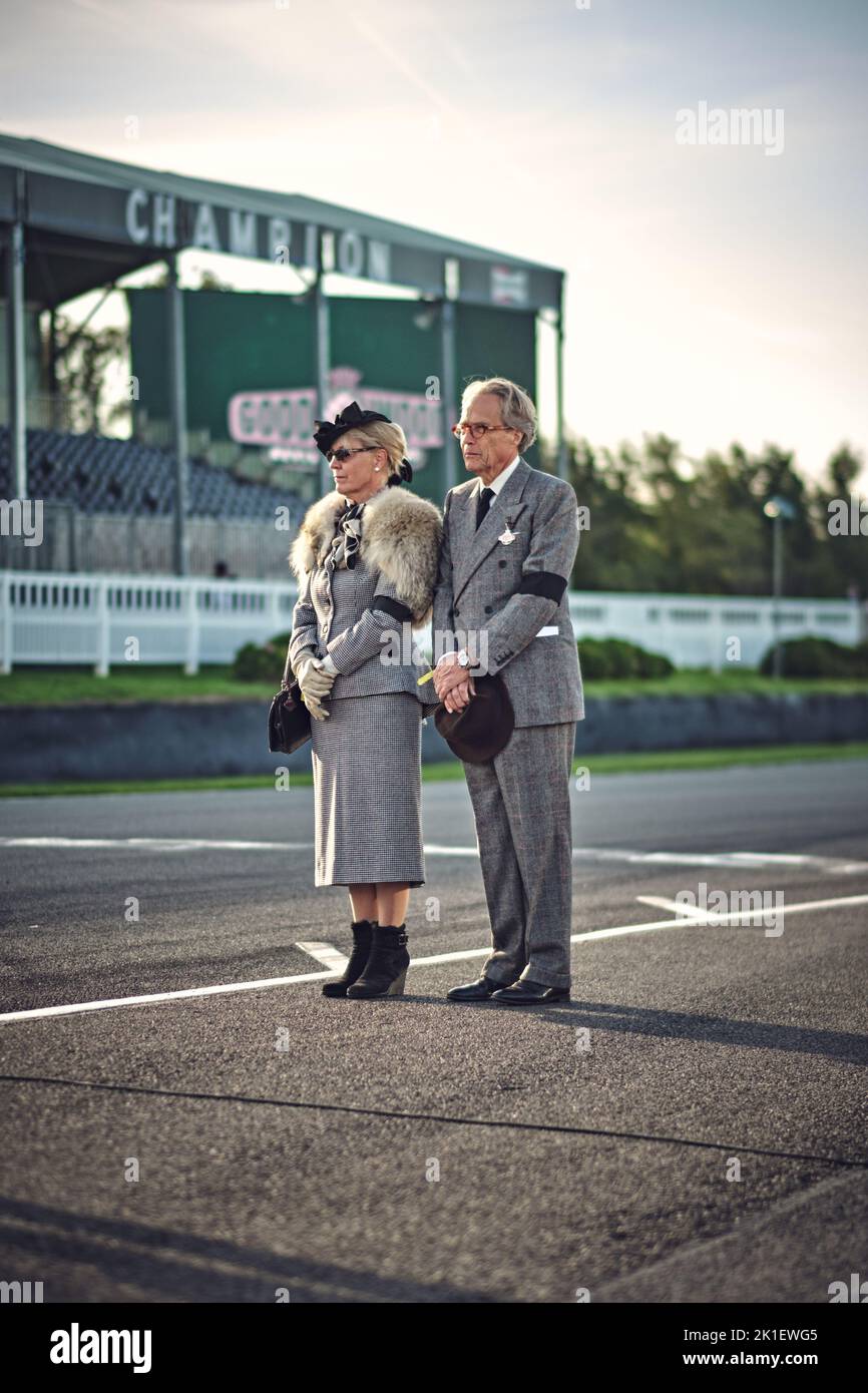 Goodwood, Chichester, UK. 18th Sep, 2022. Lord and Lady March during the 2022 Goodwood Revival ( Credit: Gergo Toth/Alamy Live News Stock Photo