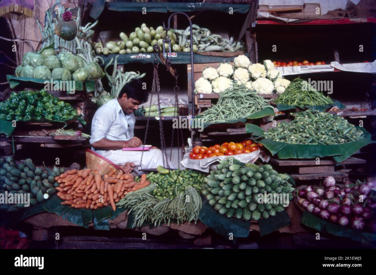 Vegetable Seller, Byculla Market, Mumbai Stock Photo Alamy