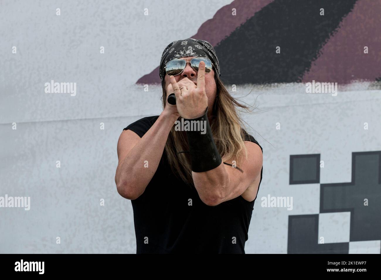 SKID ROW HELLFEST Festival, Clisson, FRANCE , 21/06/2014 Florent 'MrCrash' B. Stock Photo