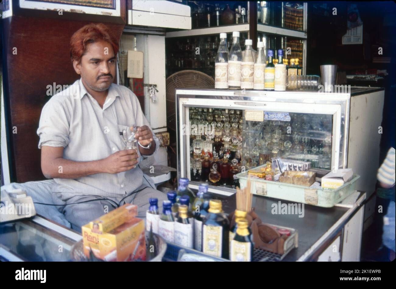 Perfumer Shop (Attarwala) Bombay Stock Photo