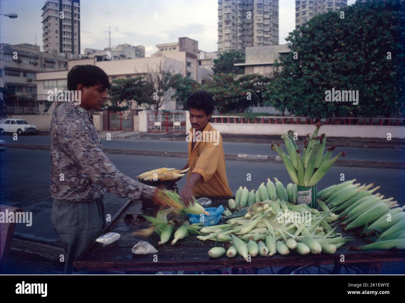 Corn Seller, Bombay Stock Photo