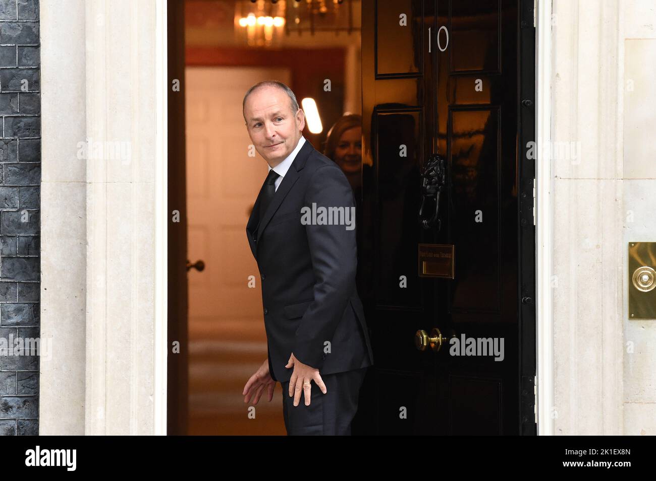 London, UK. 18th Sep, 2022. Michael Martin Irish Taoiseach arrives in Downing Street this morning for a meeting with Liz Truss British Prime Minister Credit: MARTIN DALTON/Alamy Live News Stock Photo