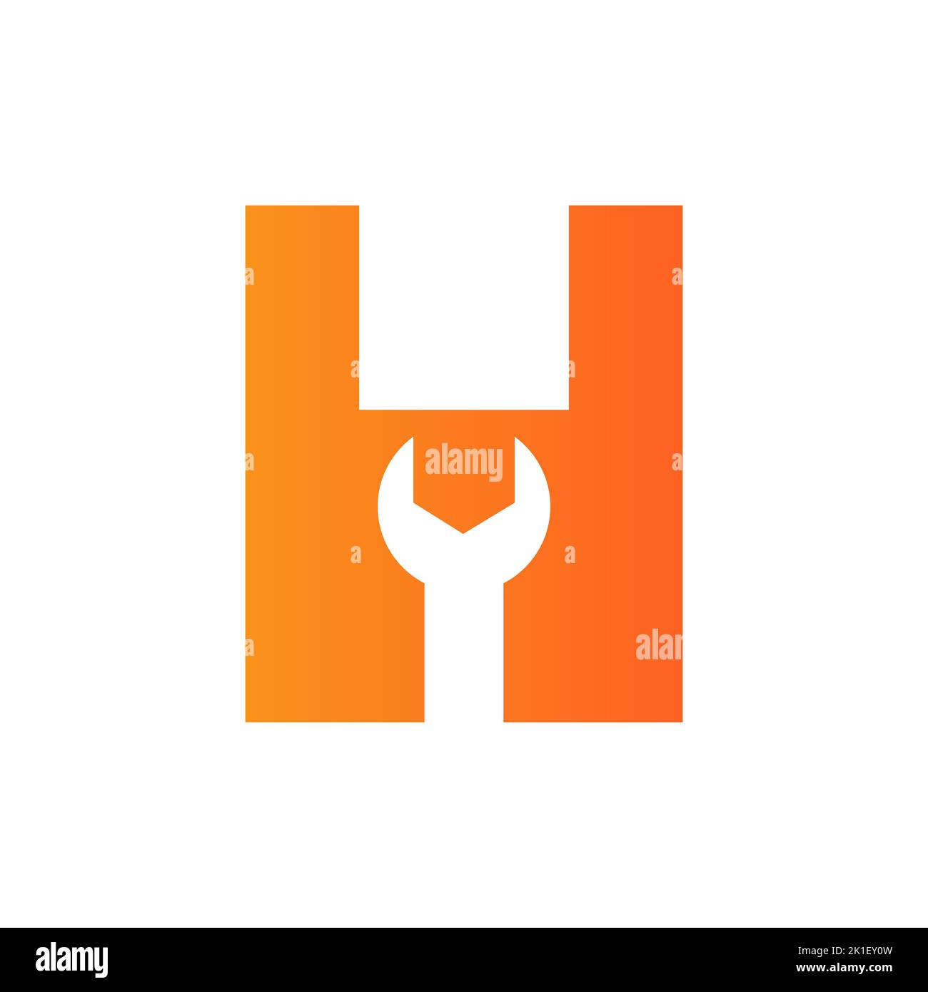 Letter H Wrench Symbol For Real Estate, Building, Construction Repair ...
