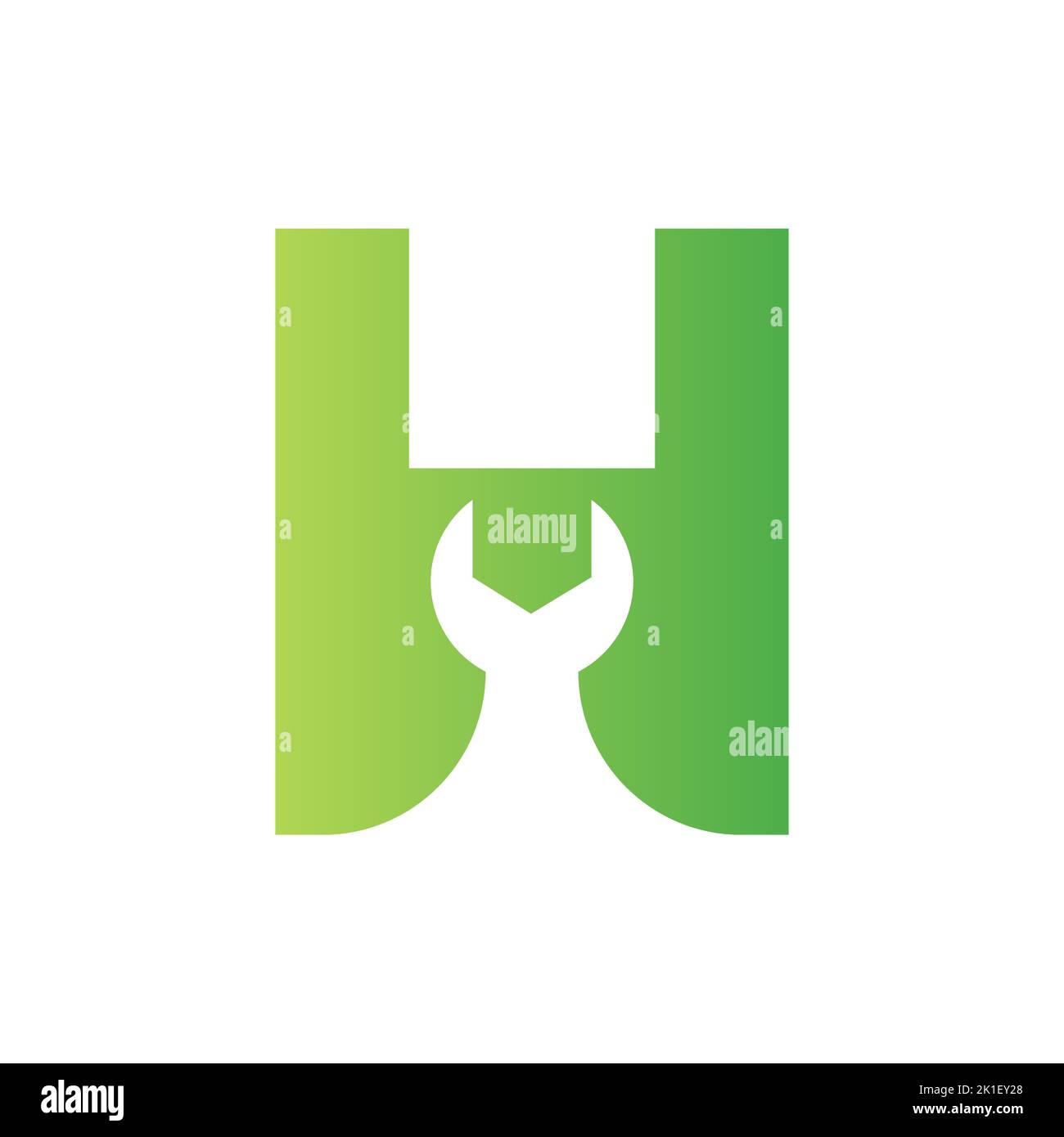 Letter H Wrench Symbol For Real Estate, Building, Construction Repair ...