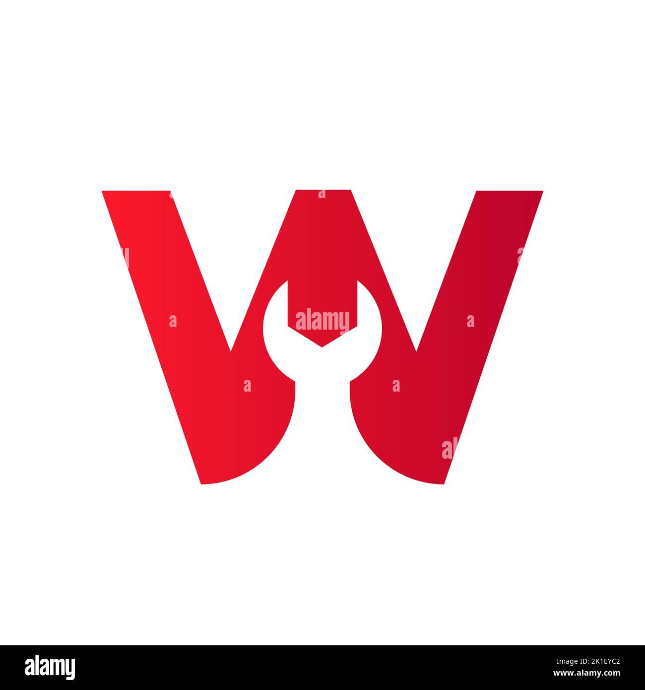 Letter W Wrench Symbol For Real Estate, Building, Construction Repair ...