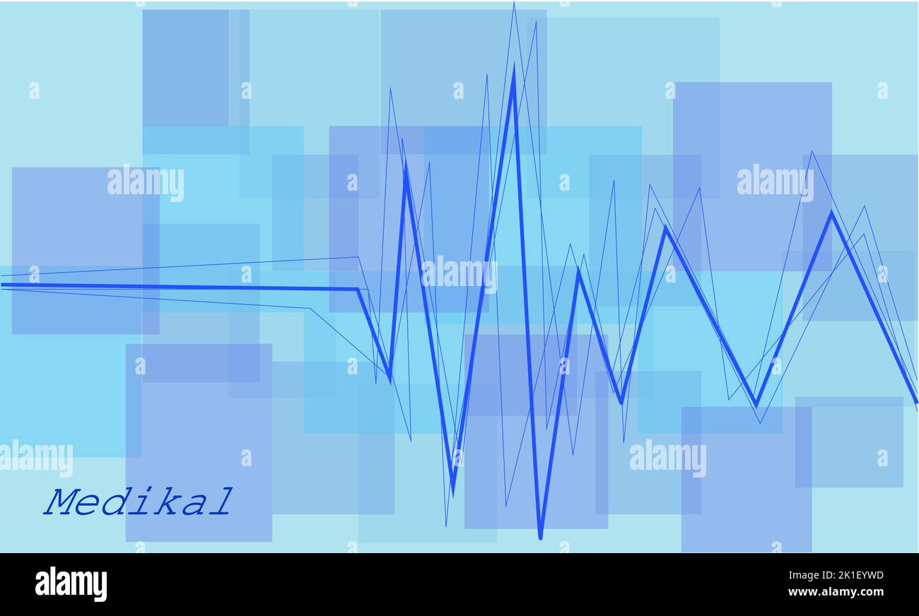 medical background squares and heartbeats vector minimal Stock Vector