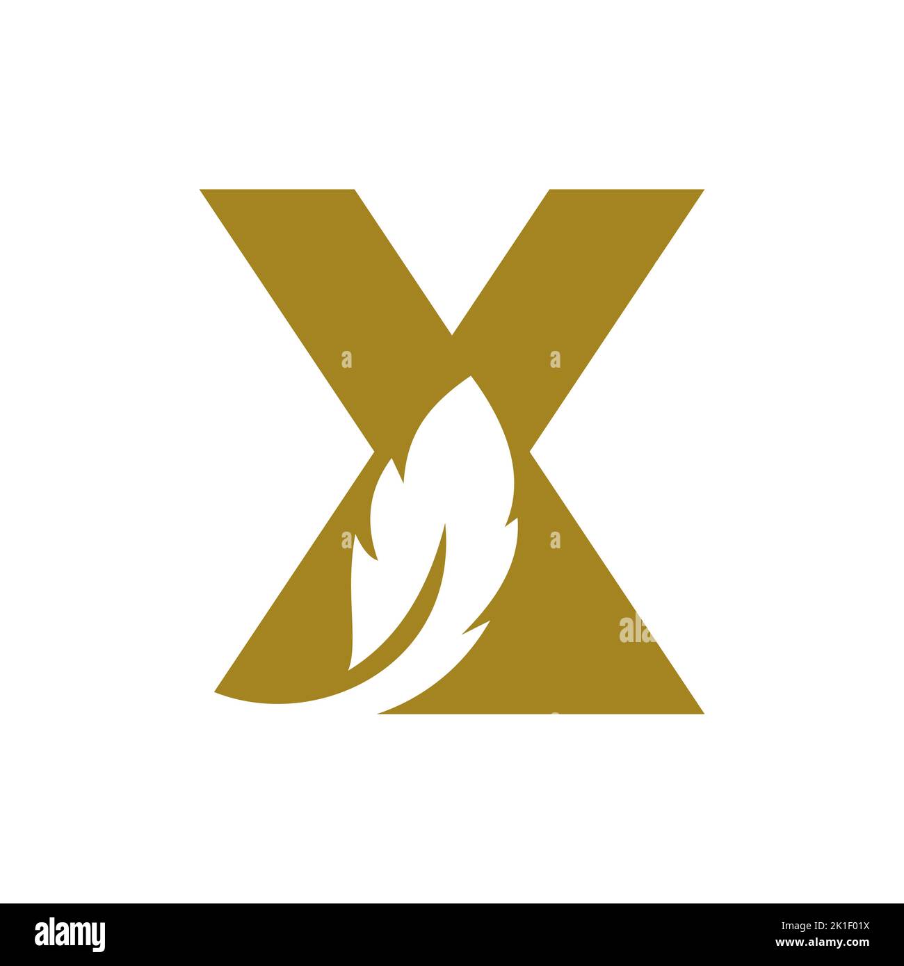 Letter X Bird Feather Logo Design Concept For Law Identity Vector ...