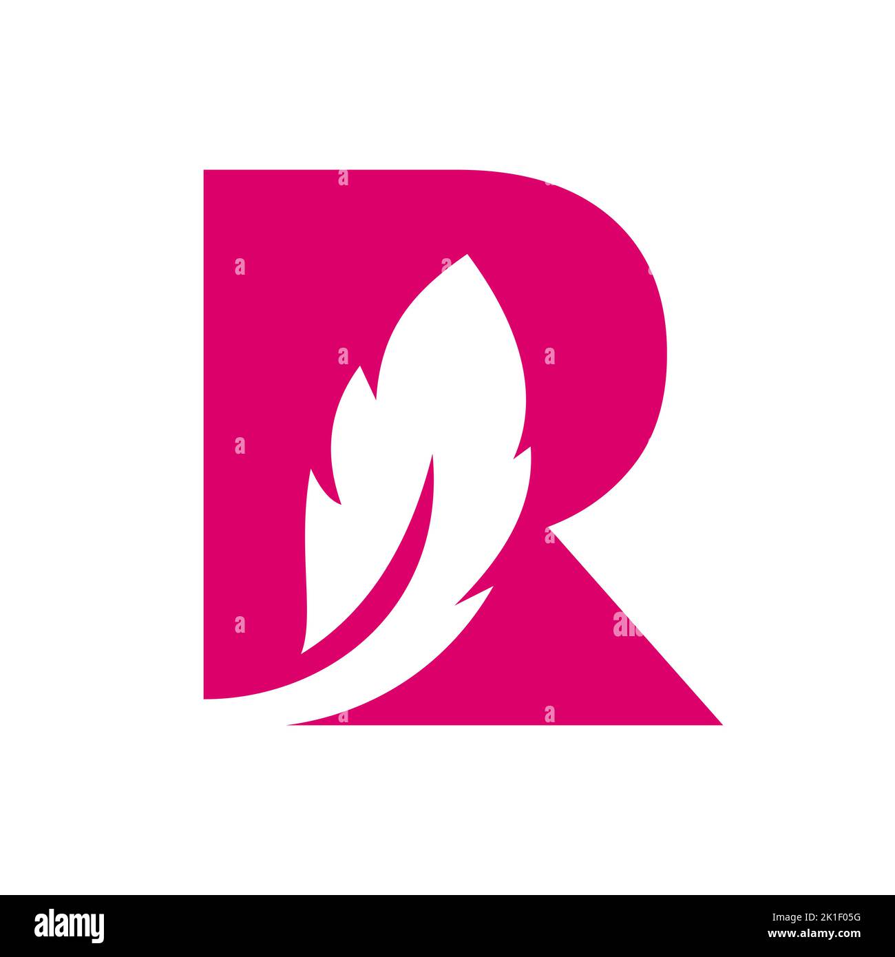 Letter R Bird Feather Logo Design Concept For Law Identity Vector Template Stock Vector Image