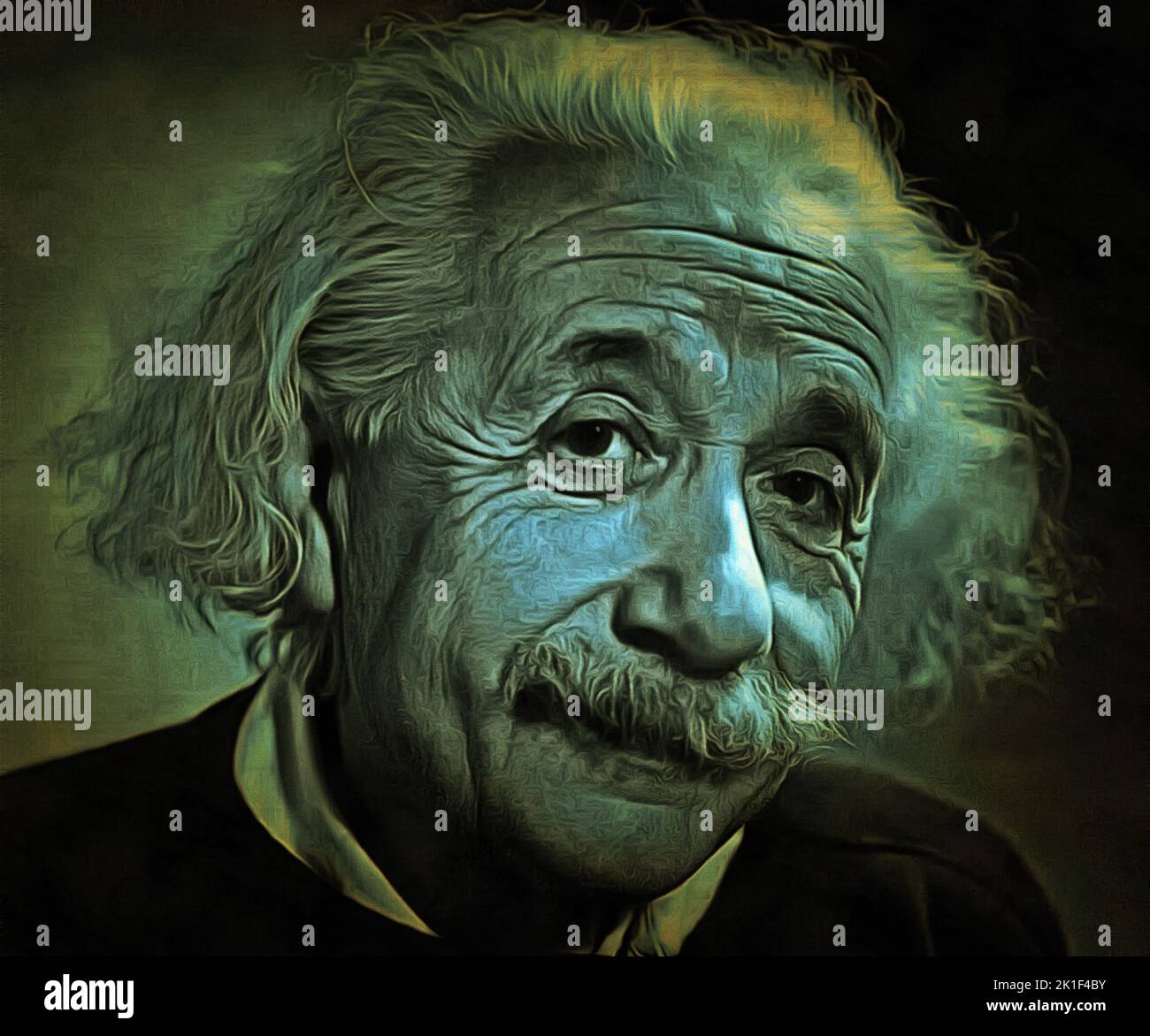 Illustrations portret Albert Einstein is a theoretical physicist, founders of modern theoretical physics, Stock Photo