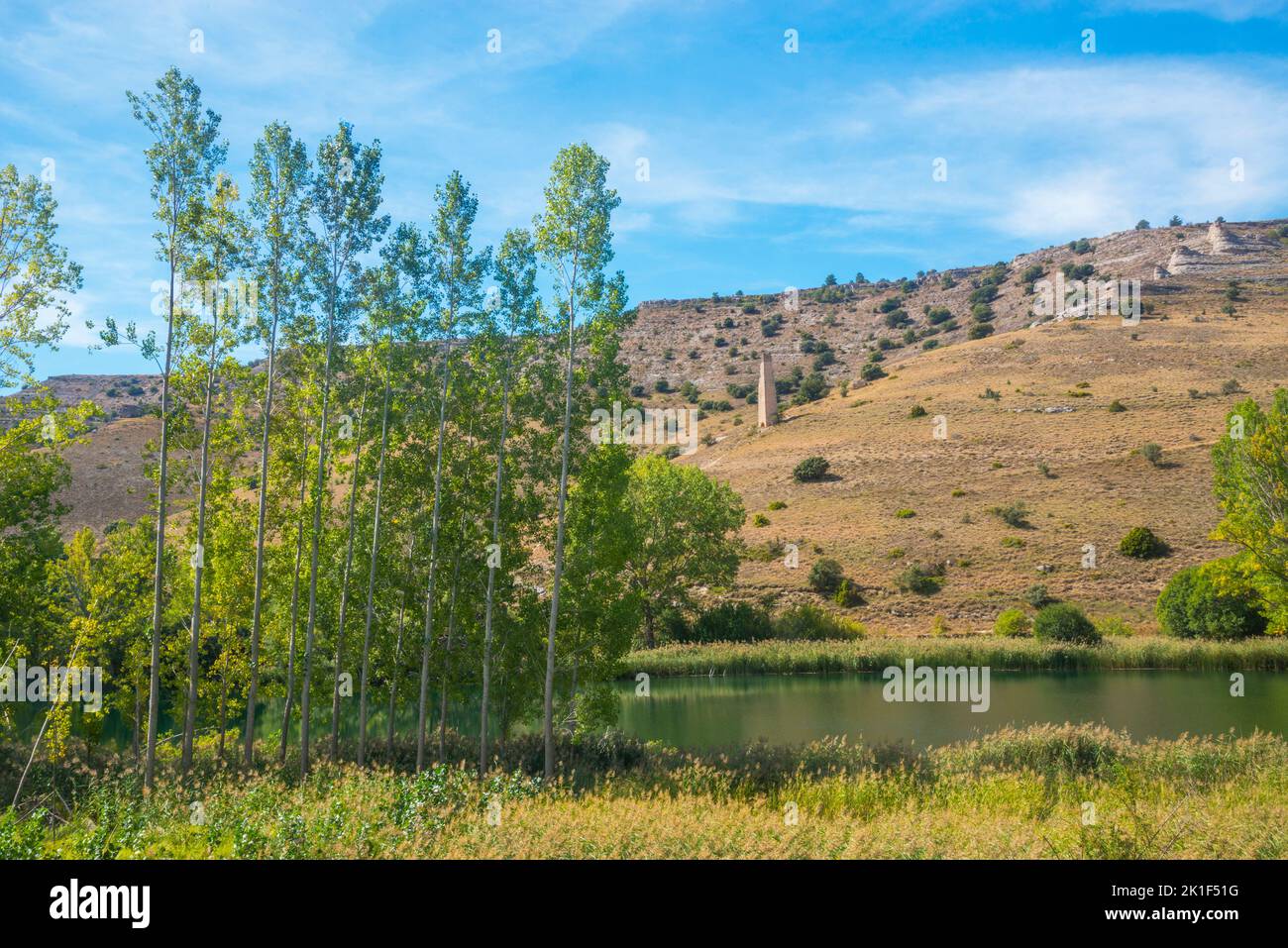 Somolinos lake. Somolinos, Guadalajara province, Castilla La Mancha, Spain. Stock Photo
