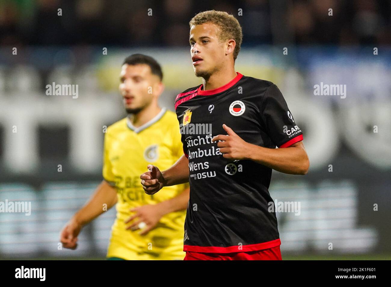 SITTARD NETHERLANDS SEPTEMBER 17 Kenzo Goudmijn of Excelsior looks on during the Dutch Eredivisie match between Fortuna Sittard and Excelsior Rotterdam at the Fortuna Sittard Stadion on September 17 2...
