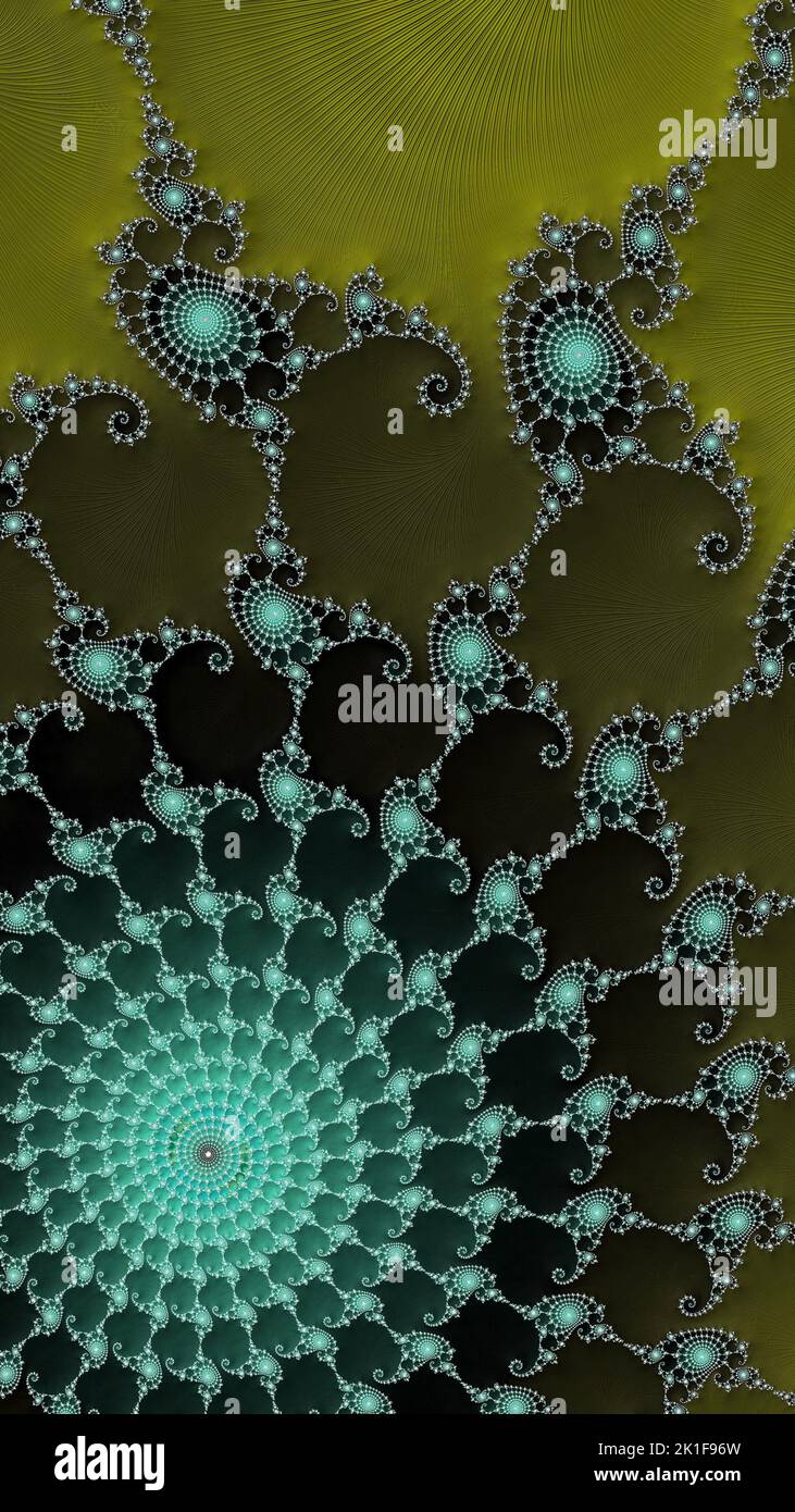 Artistic and imaginative digitally designed abstract 3D fractal background Stock Photo