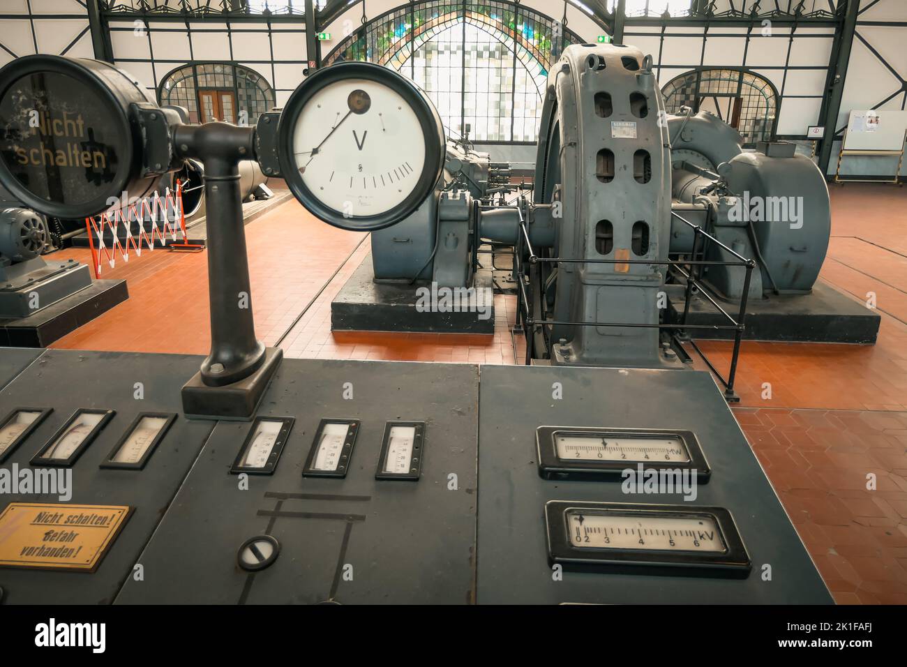 Machine hall in the Zeche Zollern industrial museum Dortmund Stock ...