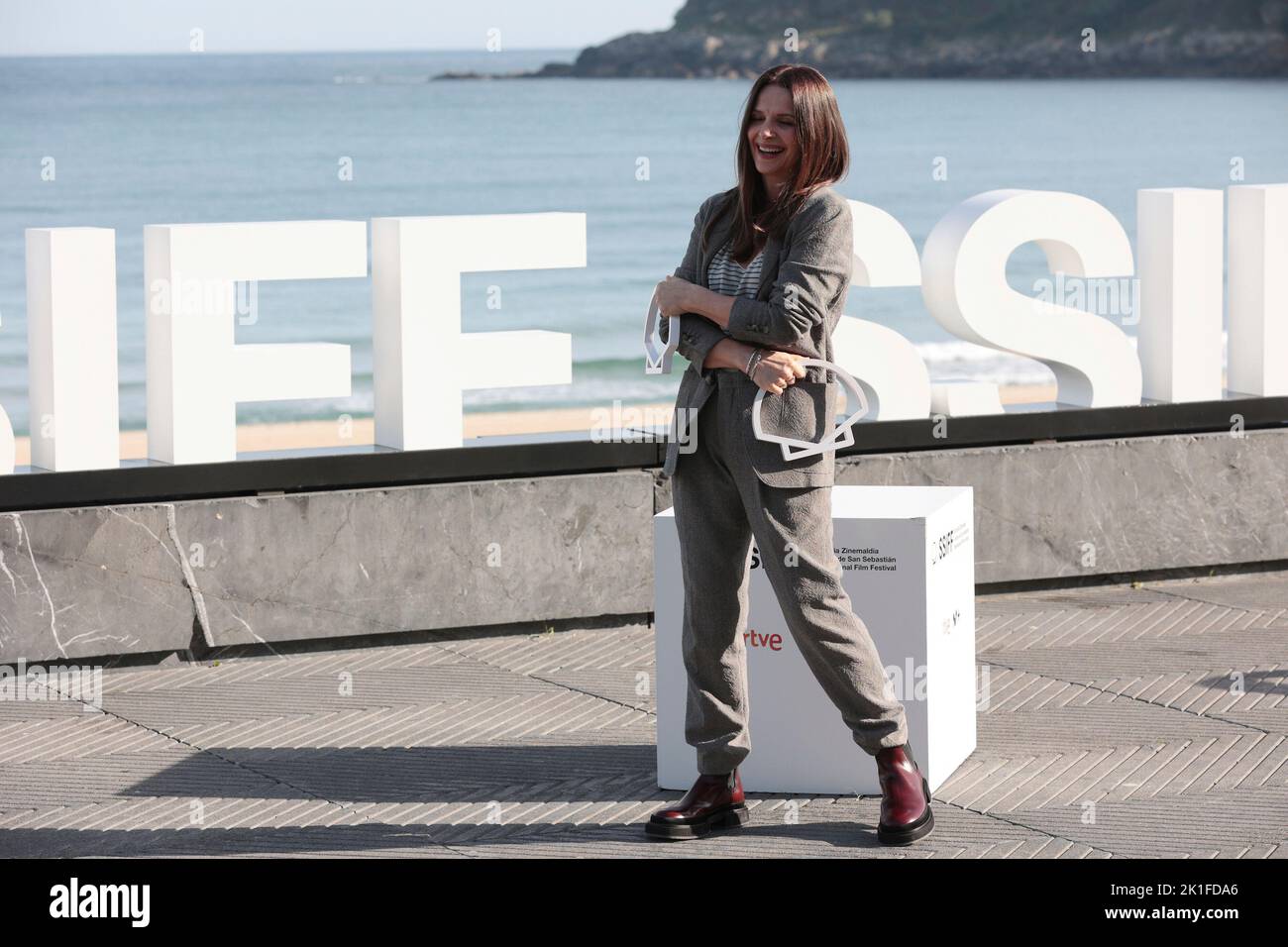 San Sebastian, Basque Country, Spain; 18.09.2022.- San Sebastian International Film Festival in its 70th edition. DONOSTIA AWARD to JULIETTE BINOCHE at a Press Conference prior to the delivery of her award Photo: Juan Carlos Rojas Stock Photo