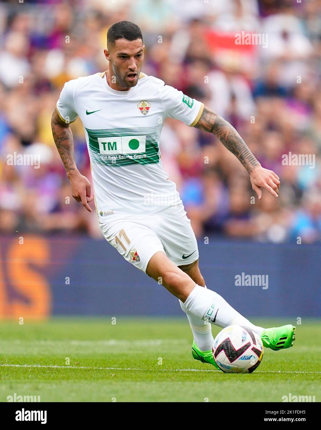 Tete Morente of Elche CF  during the La Liga match between FC Barcelona and Elche CF played at Camp Nou Stadium on September 17, 2022 in Barcelona, Spain. (Photo by Sergio Ruiz / PRESSIN) Stock Photo