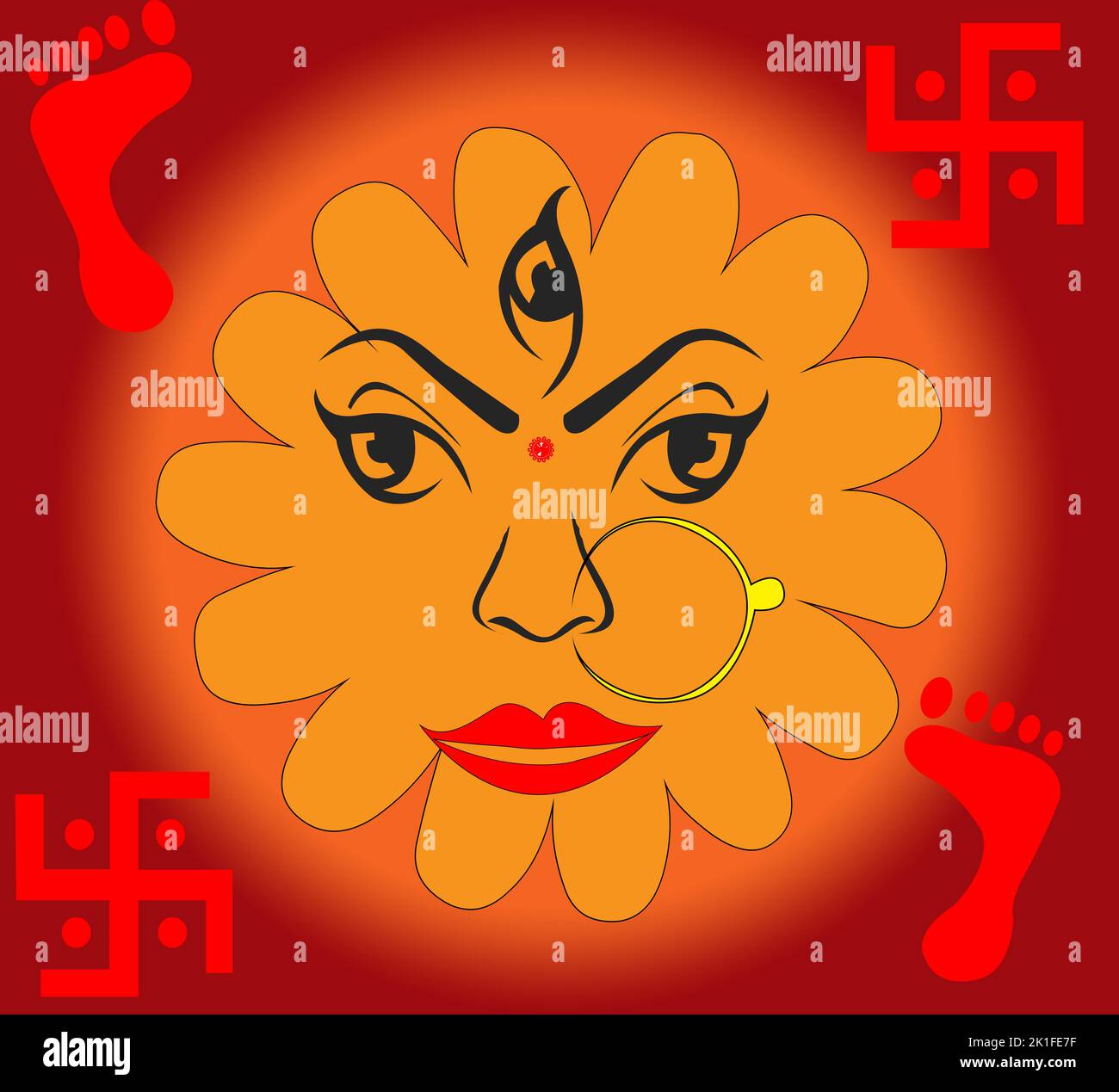 Devi durga face hi-res stock photography and images - Alamy