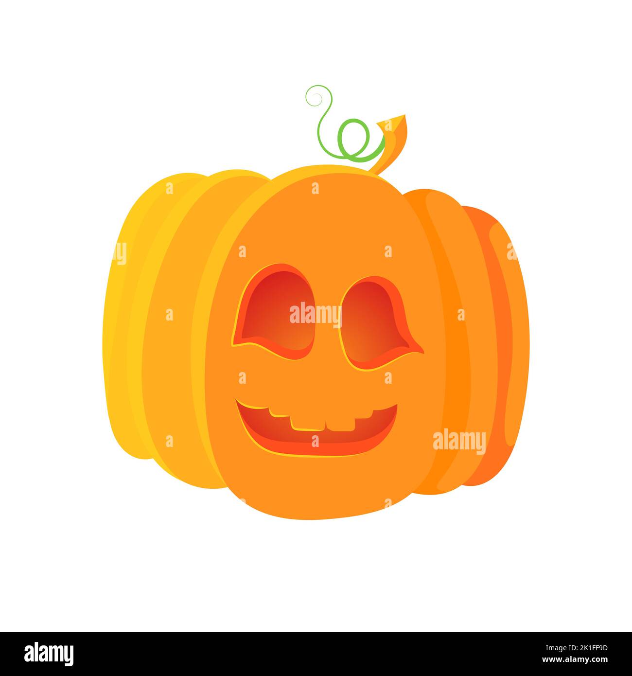 Halloween scary pumpkin with smile, happy face. Halloween pumpkin icon
