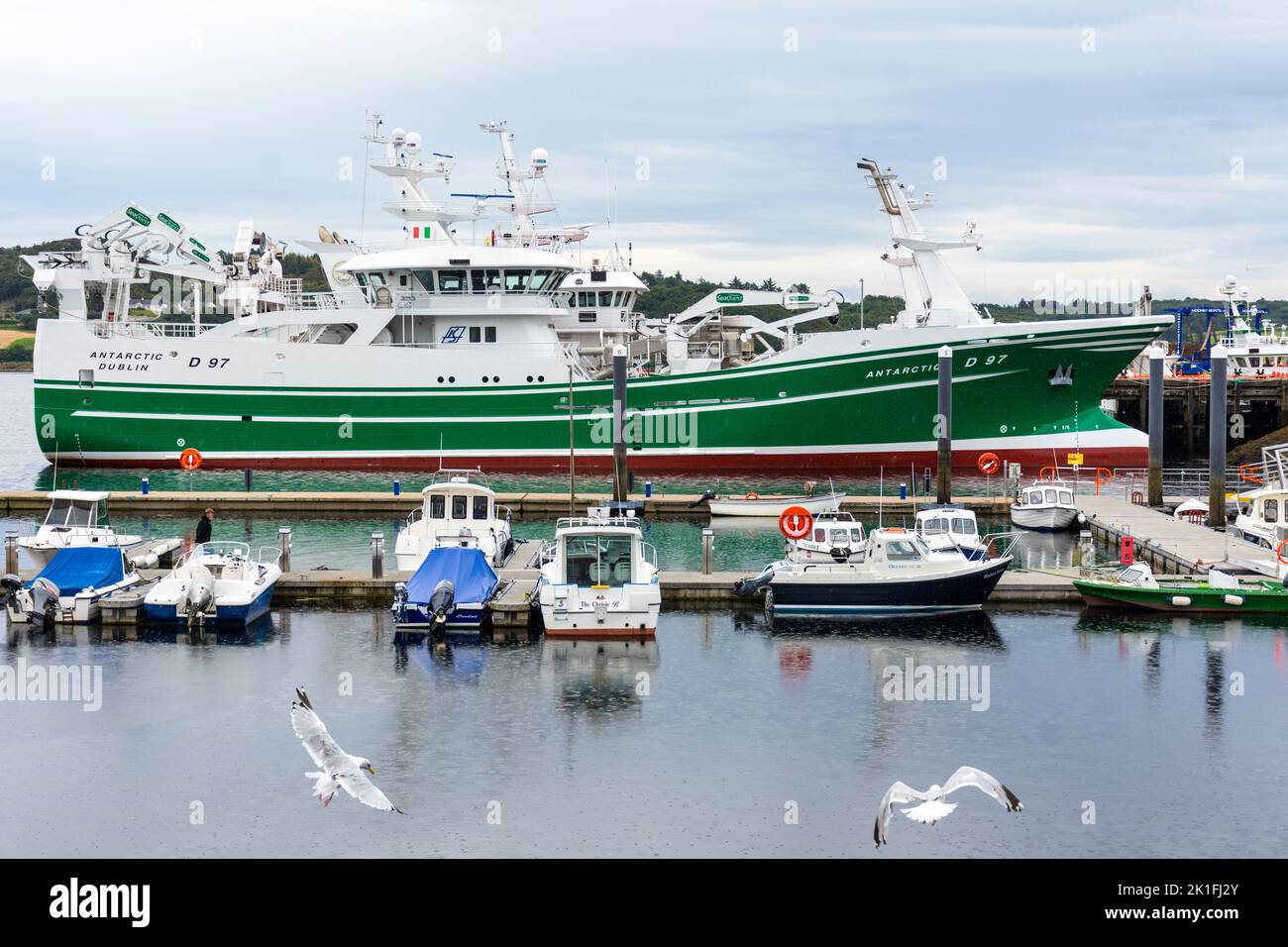 Killybegs fishing port harbour in County Donegal, Ireland Stock Photo
