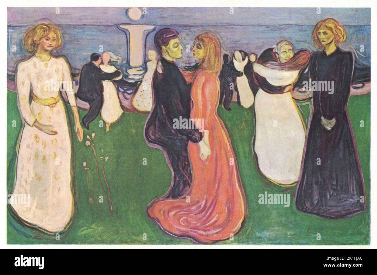 The Dance of Life, 1899 - 1900, oil canvas. Painting by Edvard Munch Edvard Munch; 12 December 1863 – 23 January 1944; was a Norwegian painter. His best known work, The Scream (1893), has become one of Western art's most iconic images. Stock Photo