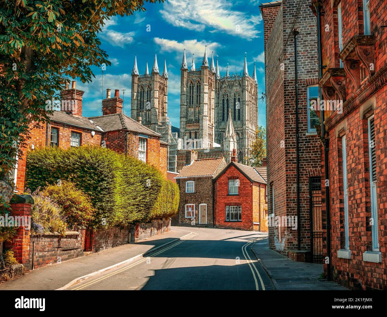 A beautiful landscape in Drury Lane, Lincoln Stock Photo Alamy