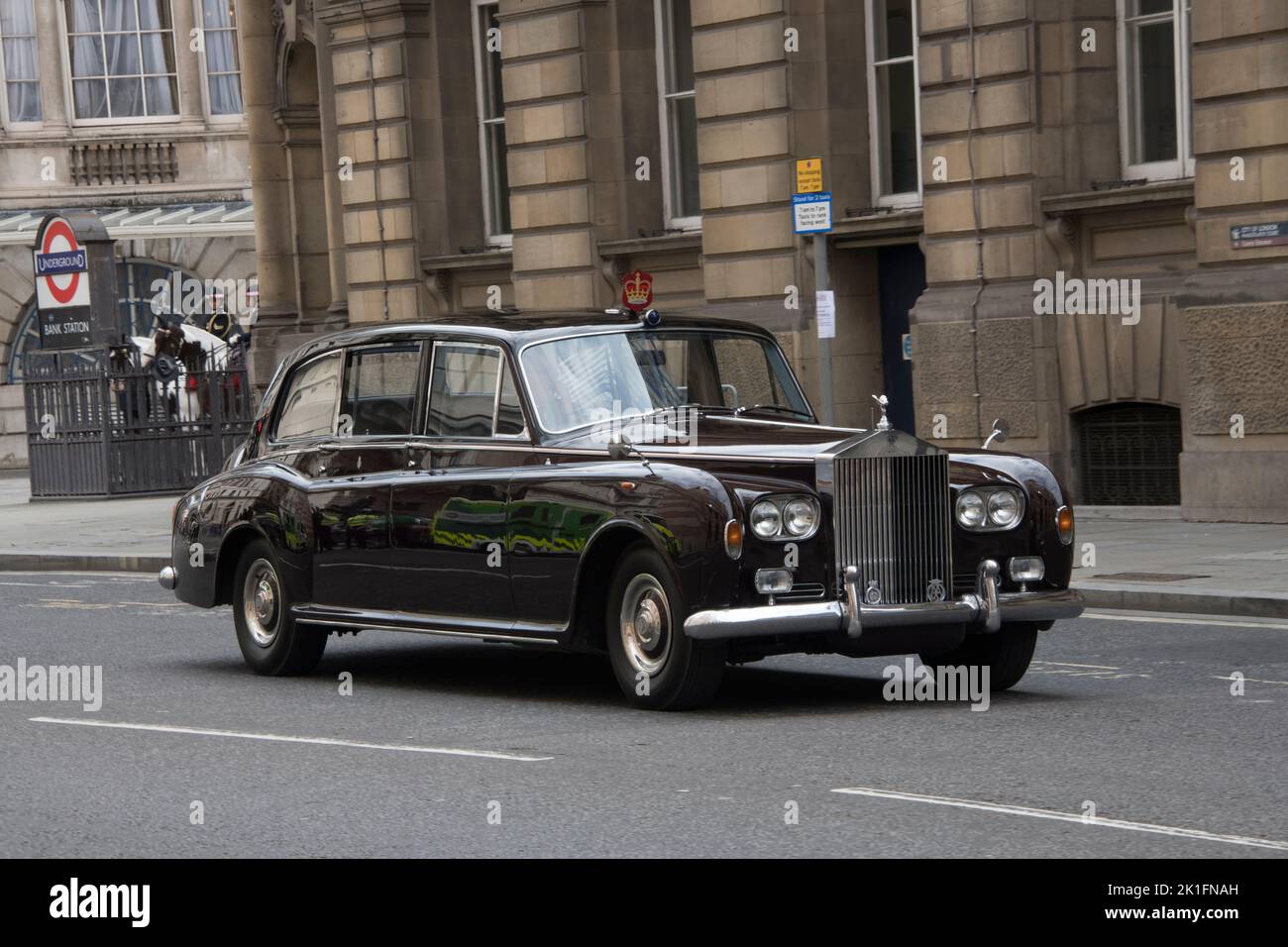 King's Charles II car in the City of London during his proclamation as King of the UK Stock Photo
