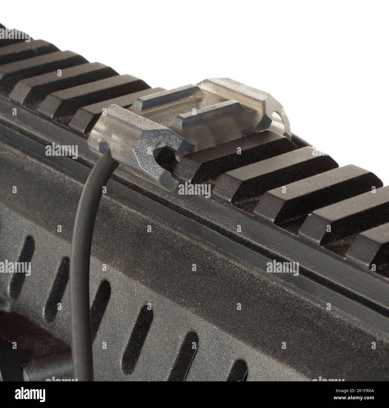 Cable management system installed on an AR15 Stock Photo Alamy