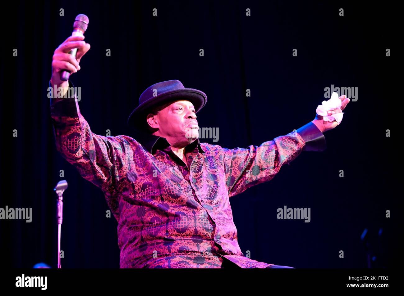 Alexander O'Neal performs live stage during The Giants Of Soul Tour at