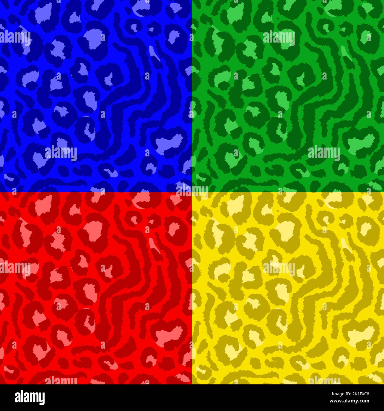 Leopard imitation seamless pattern. Vector illustration Stock Vector