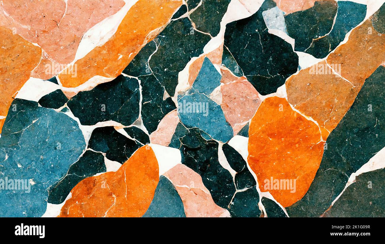 The beautiful terrazzo mosaic marble Stock Photo Alamy
