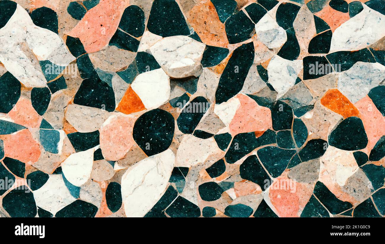 The beautiful terrazzo mosaic marble Stock Photo - Alamy