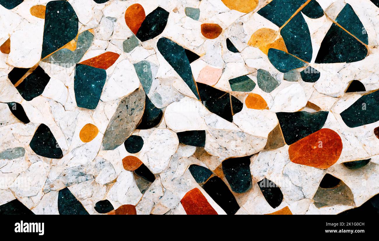 The beautiful terrazzo mosaic marble Stock Photo - Alamy