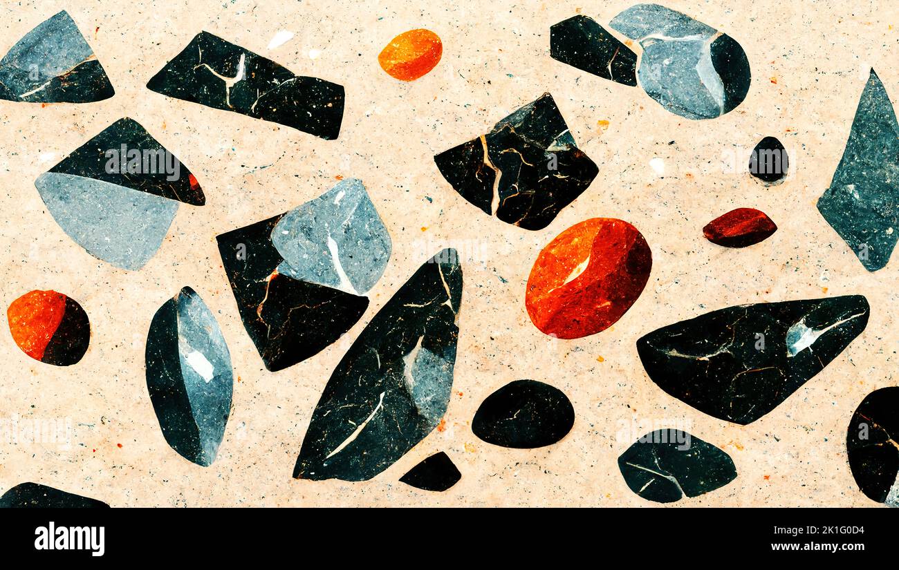 The beautiful terrazzo mosaic marble Stock Photo - Alamy