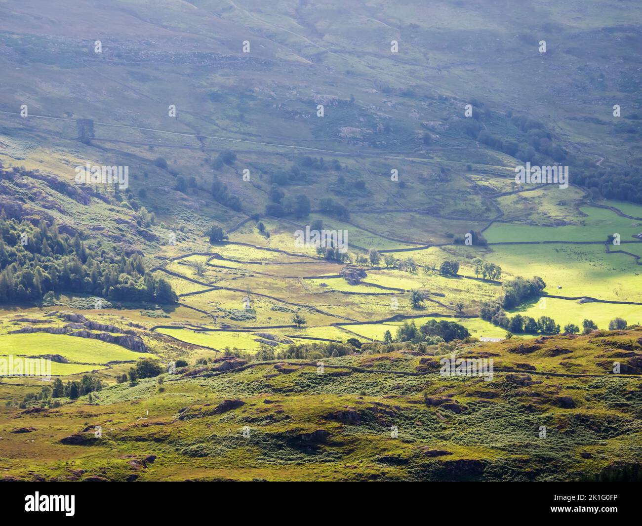 The Duddon Valley from Harter Fell, Lake District, UK. Stock Photo