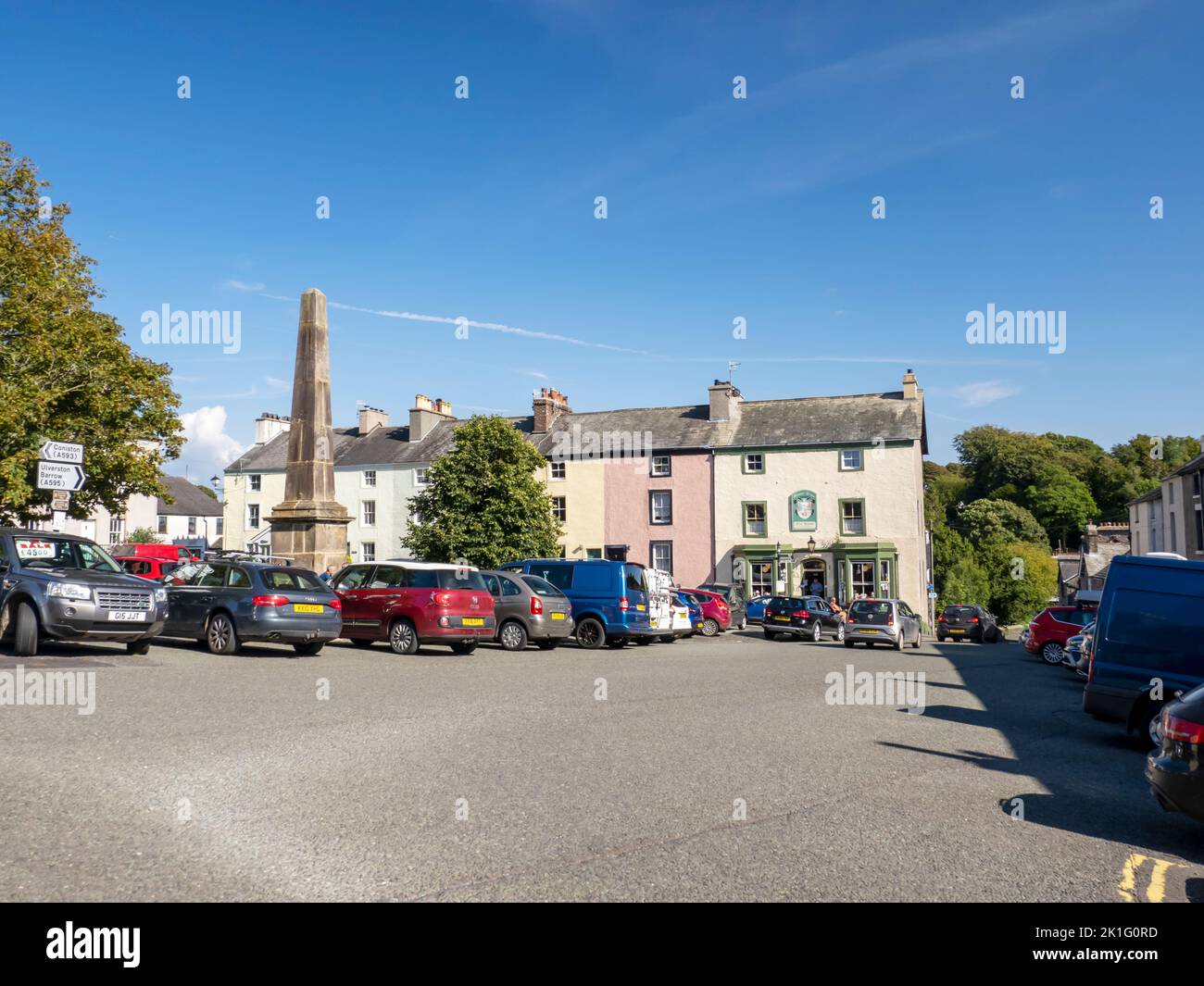 The centre of Broughton in Furness, South Cumbria, UK. Stock Photo