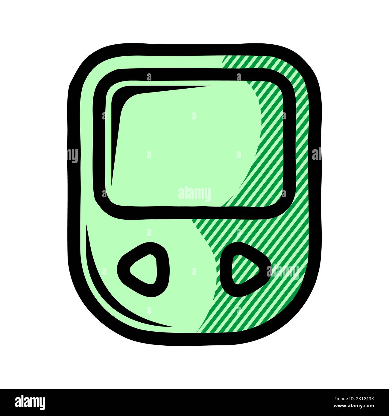Diabetes test control line icon. linear style sign for mobile concept and web design. Blood glucose level outline vector icon. Glucometer symbol, logo Stock Photo