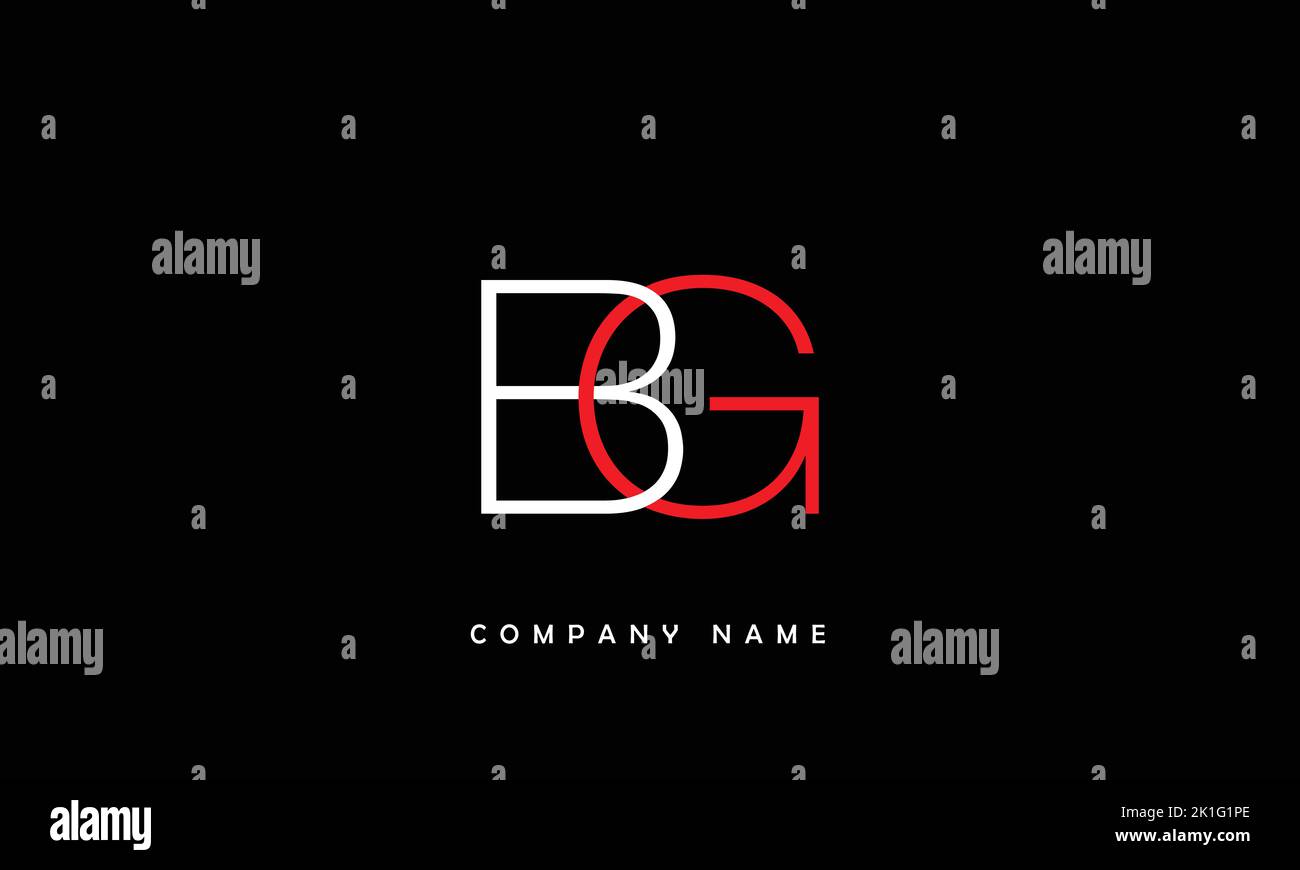 BG, GB Abstract Letters Logo Monogram Stock Vector