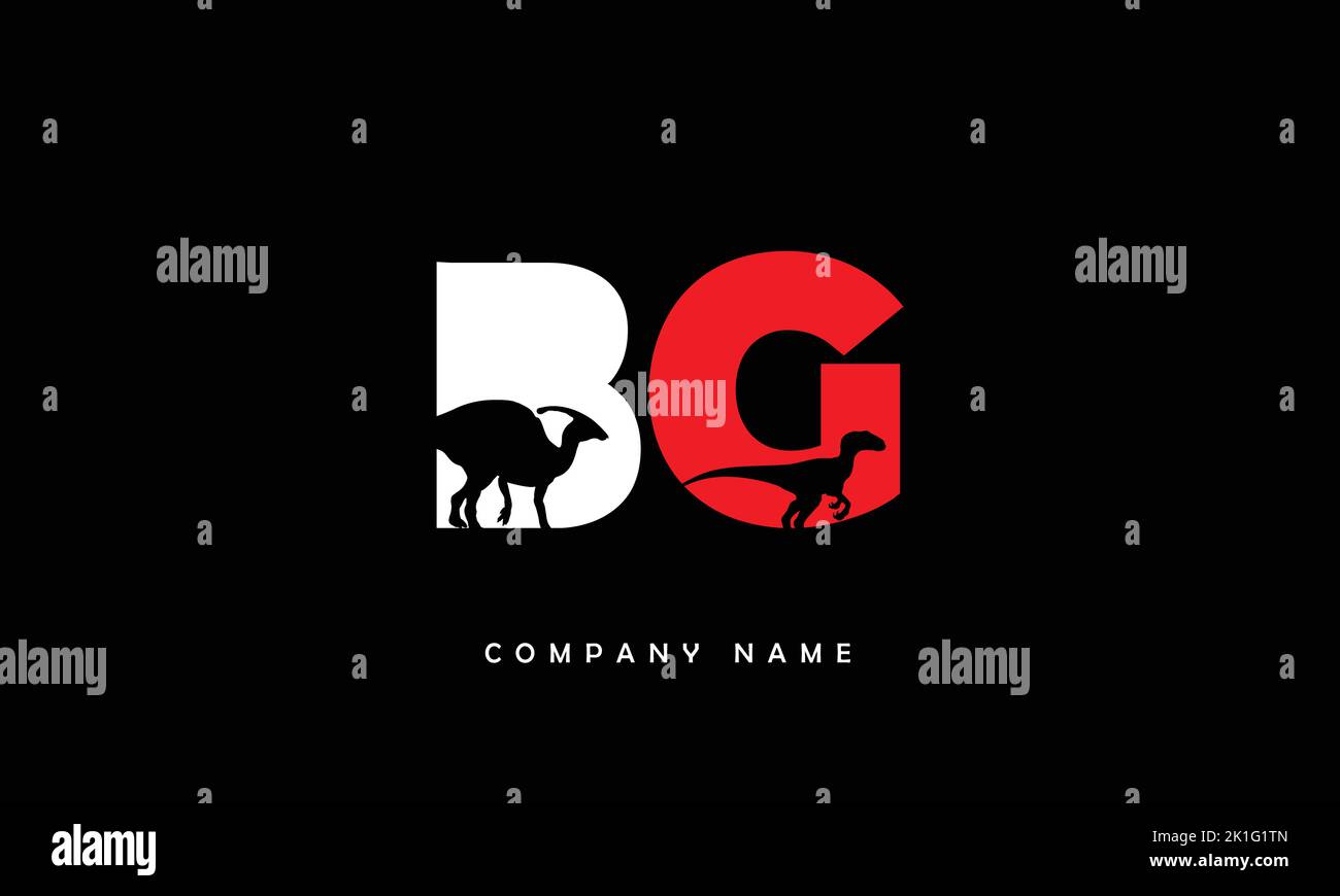 BG, GB Abstract Letters Logo Monogram Stock Vector