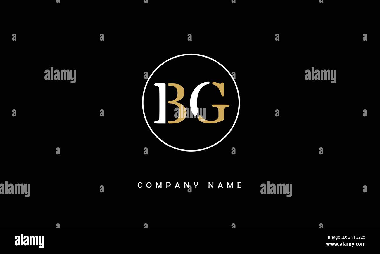 BG, GB Abstract Letters Logo Monogram Stock Vector