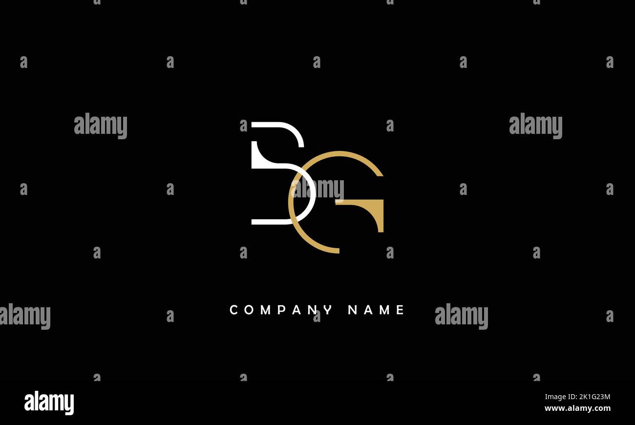 BG, GB Abstract Letters Logo Monogram Stock Vector