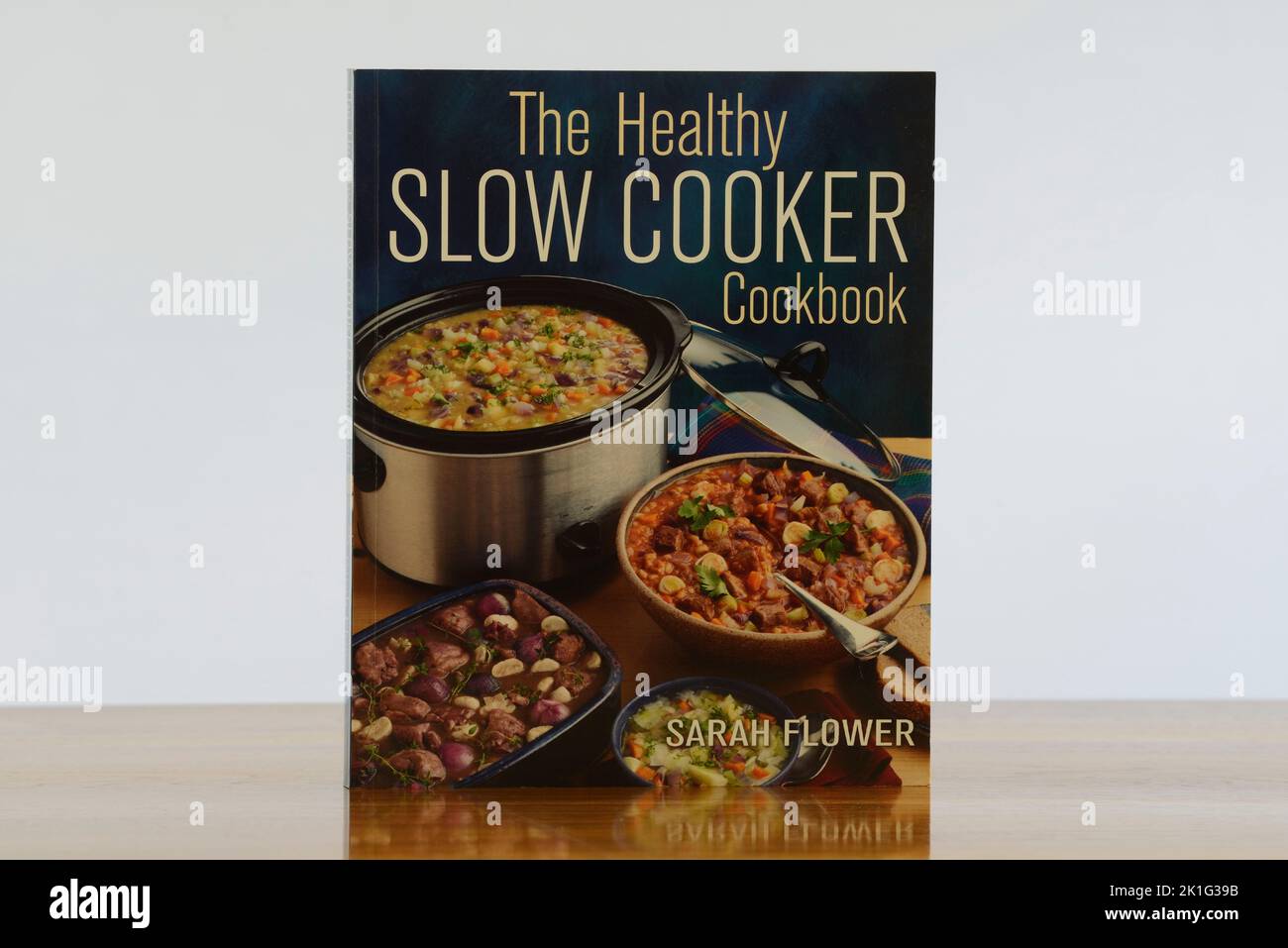 Slow cooker cookbook. Note that I do not have a property release on this image and it may be used for editorial only. You cannot use this image for co Stock Photo