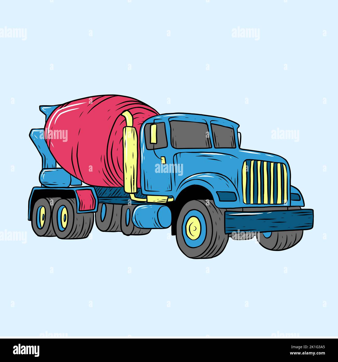 Concrete Mixer Truck. Vector Illustration Stock Photo Alamy