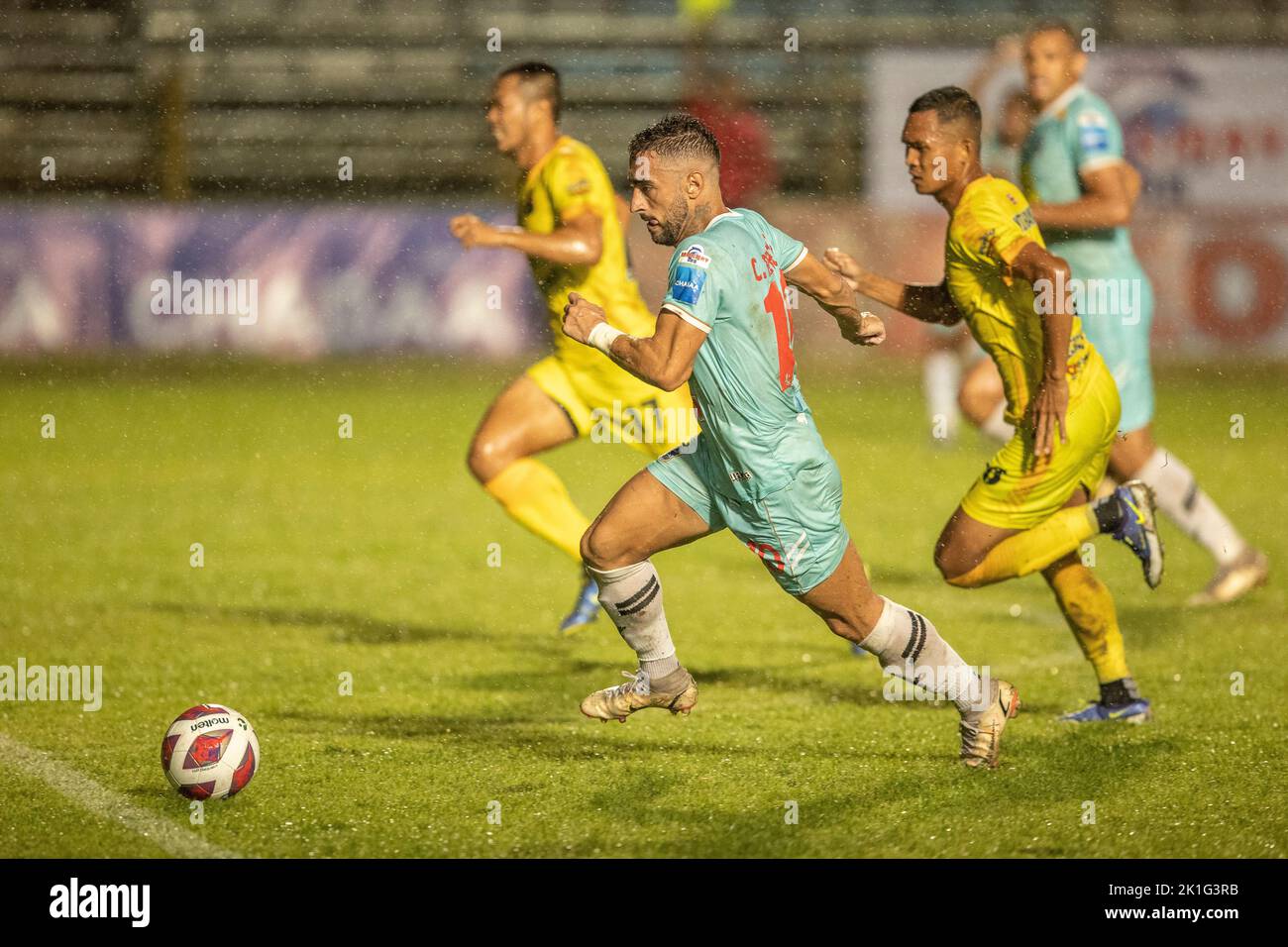 PATTAYA, THAILAND - SEPTEMBER 18:  CAIQUE FREITAS RIBEIRO of Pattaya Dolphins United during the Thai League 3 East match between Pattaya Dolphins and Marines Eureka  at Nong Prue Stadium on September 18, 2022 in PATTAYA, THAILAND (Photo by Peter van der Klooster/Alamy Live News) Stock Photo