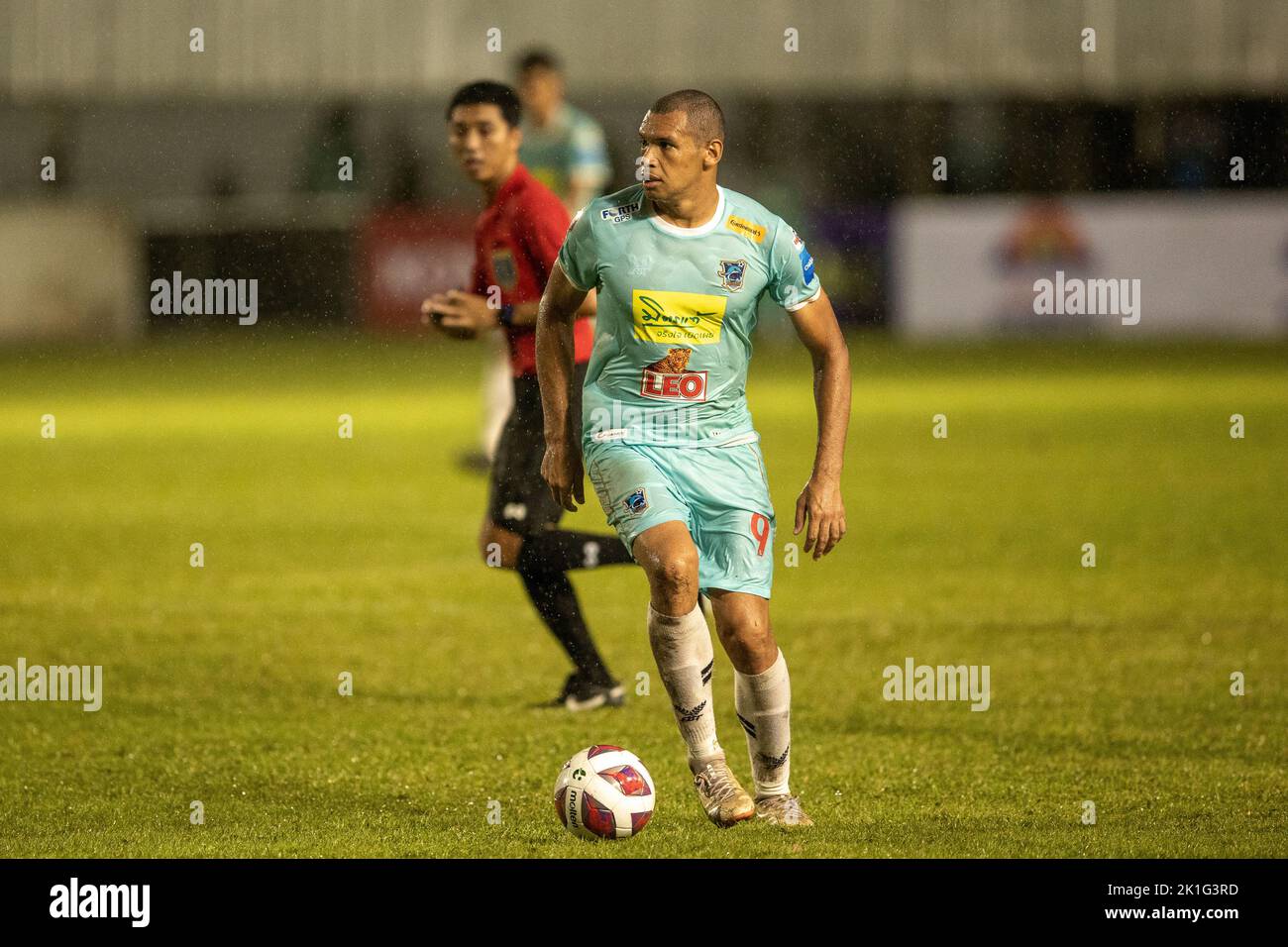 PATTAYA, THAILAND - SEPTEMBER 18:  DANILO LOPES CEZARIO of Pattaya Dolphins United during the Thai League 3 East match between Pattaya Dolphins and Marines Eureka  at Nong Prue Stadium on September 18, 2022 in PATTAYA, THAILAND (Photo by Peter van der Klooster/Alamy Live News) Stock Photo