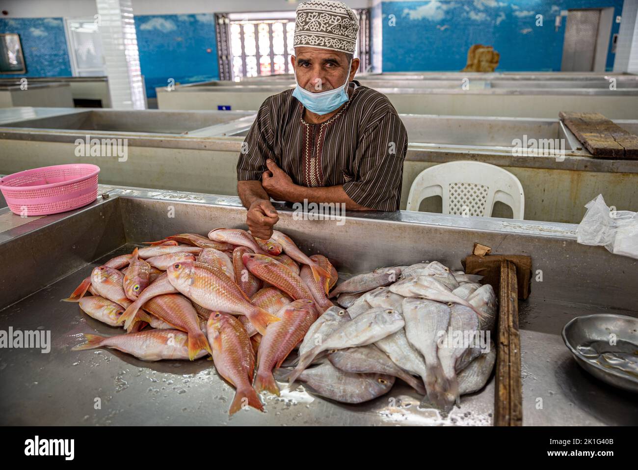 Fish market at Muttrah, Muscat, Oman Stock Photo