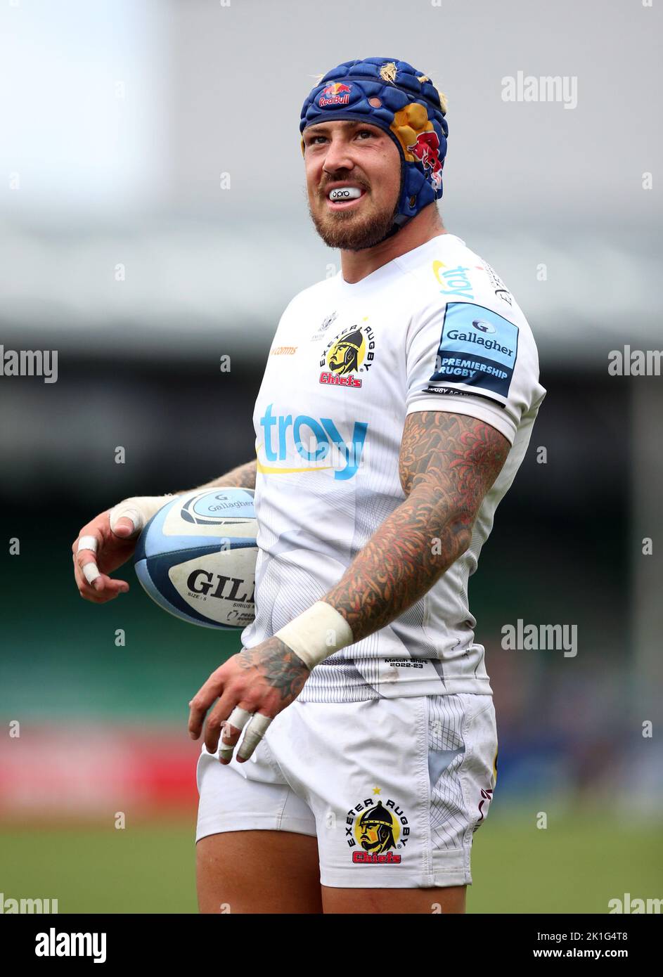 Exeter Chiefs' Joe Simmonds during the Gallagher Premiership match at Sixways Stadium, Worcester. Picture date: Sunday September 18, 2022. Stock Photo